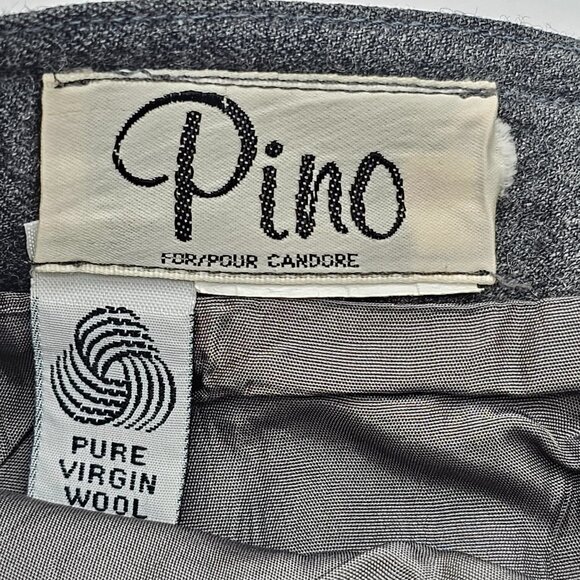 Pino Women's Charcoal Pure Virgin Wool High-rise Dress Pants/Trousers, XS-S - Picture 8 of 17